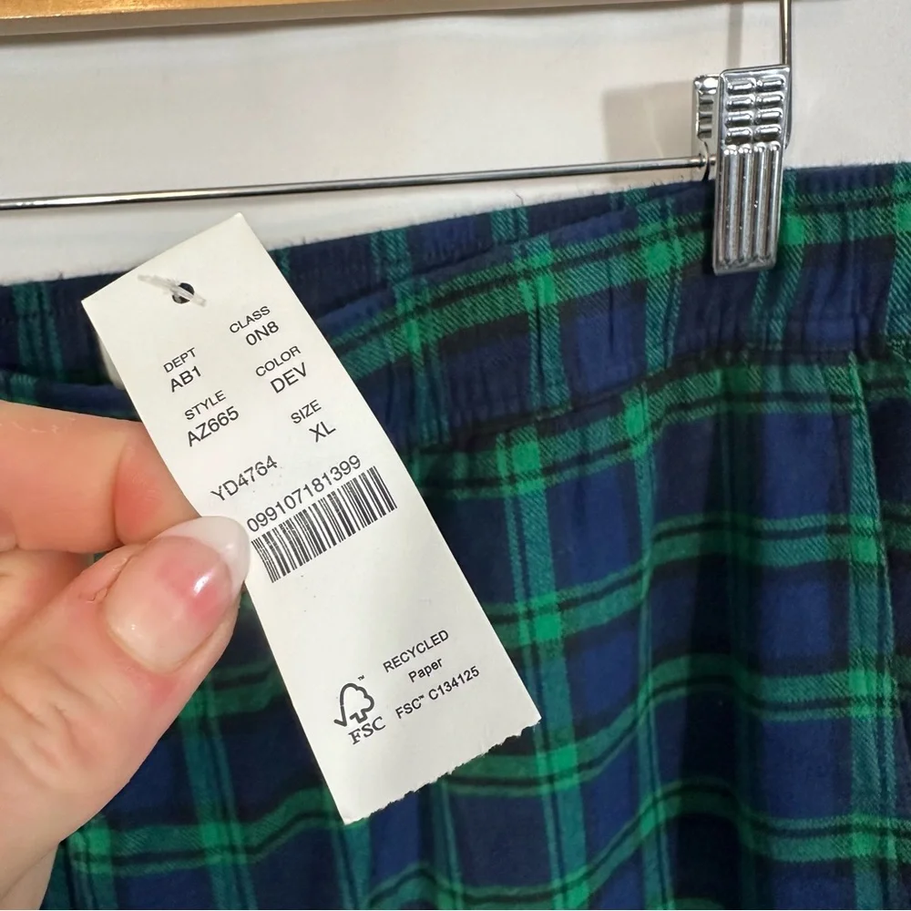 NWT J. Crew Men’s Plaid Flannel Pull On Pajama Lounge Pants in Tarten Plaid - Picture 10 of 13